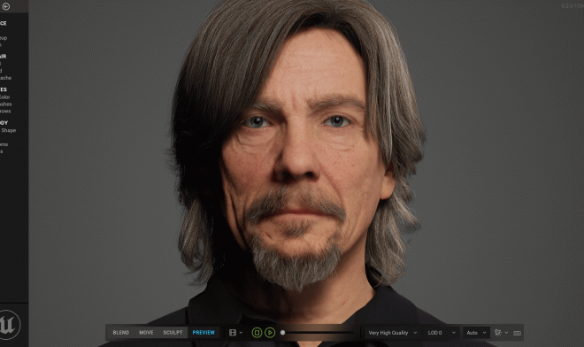 MetaHuman Creator позволит создавать фотореалистичных персонажей прямо в окне браузера 